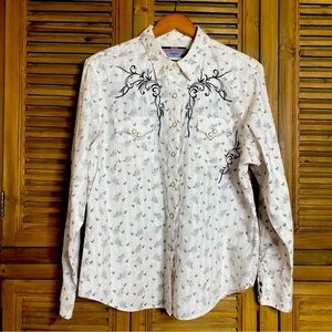Brooks and Dunn panhandle slim western pearl snap, bling, embroidered SZ-XL